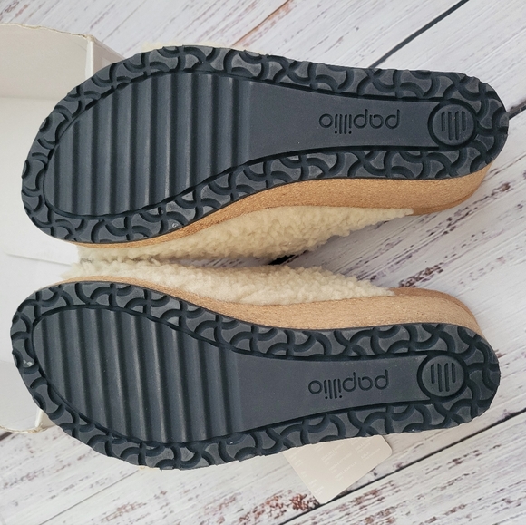Papillio by Birkenstock Namica Teddy Eggshell Shearling Mules Slides NEW - Picture 13 of 14